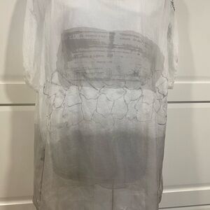 Piccadilly silk top. Embellished with silver thread & sequins